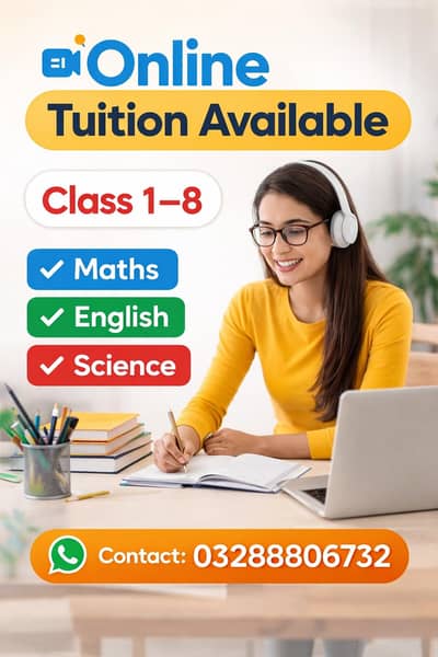 Affordable online  tuition  for (class 1 to 8)