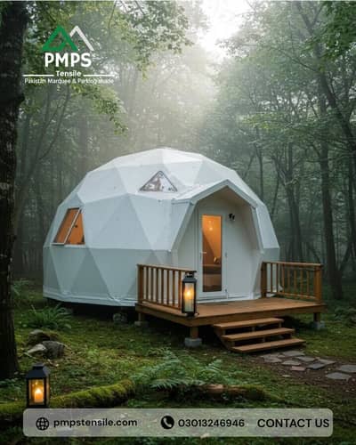 Tensile dome - Tensile membrane structure - Car roof canopy - Pvc shed