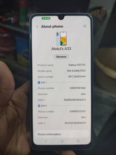 Samusng A33 5g 8/128