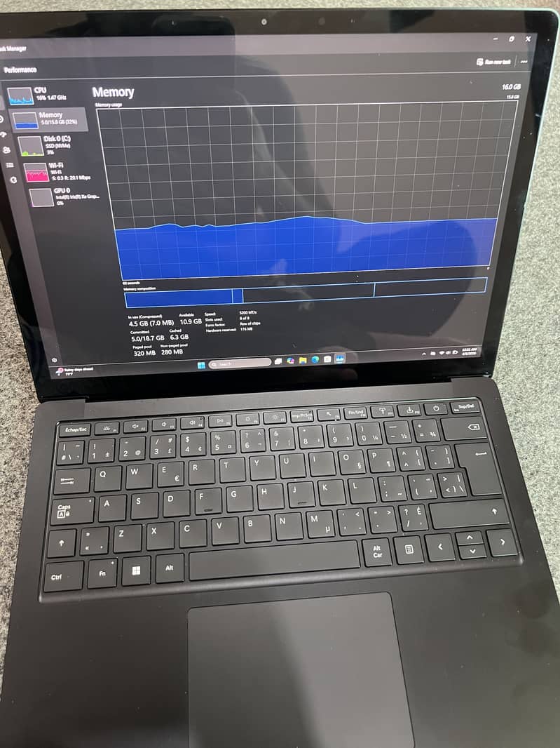 Surface Laptop 5 i5 12th gen ddr5 ram 4