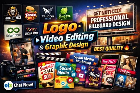  Logo, Video Editing & Graphic Design – Best Quality 
