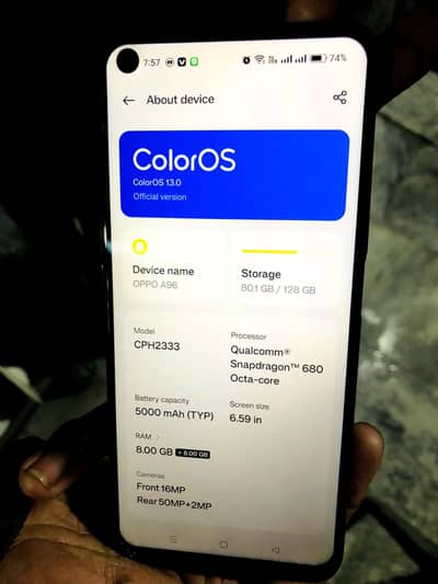 Oppo A96 8 gb 128 gb