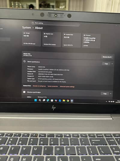 HP ZBook 15 G6 – Core i7 9th Gen | 32GB RAM | 4GB Graphics