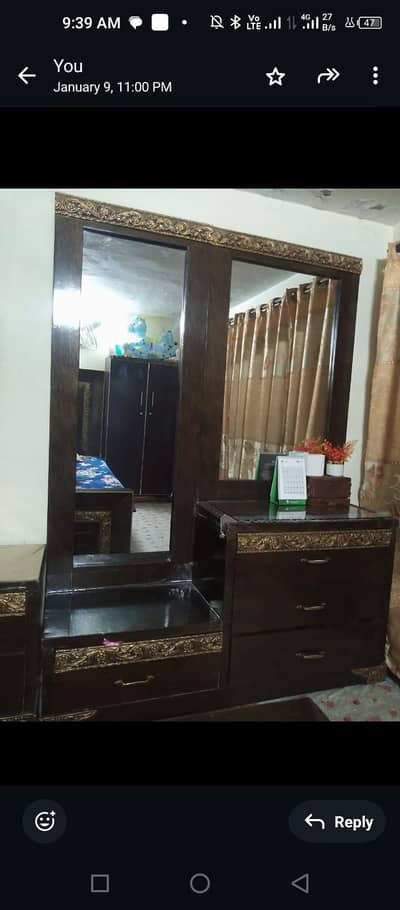 bed dressing and side tables