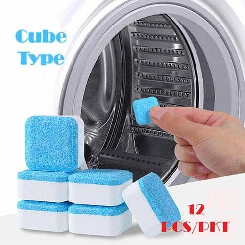 Washing Machine Cleaning Tablets bacteria remover Cleaning detergent tablets Laundry Expert Detergent Deep Cleaner Washing Machine Pack of 12