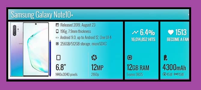 Samsung Mobile Note 10 Plus