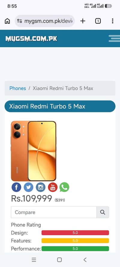 Redmi turbo 5 max