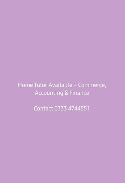 Home Tutor Available – Commerce, Accounting & Finance Specialist