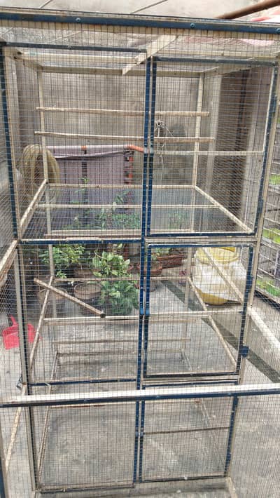 metal cage and breeding box