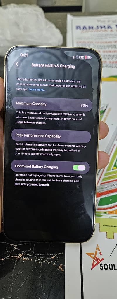 Dual Pta  With Box 13 Pro Max  Health 83Gold Color 10/10 2nd Owner