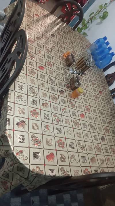 Dining table with 6 chairs for sale in good condition