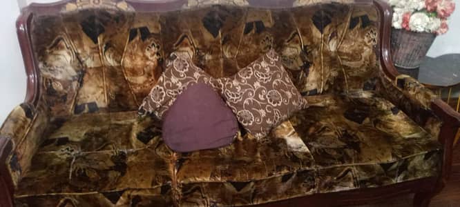 3 seater +1 + 1 seater with wooden table