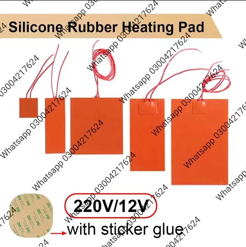 12V 220V Silicone heater Rubber Heating Pad incubator Mat Heater — photo 3