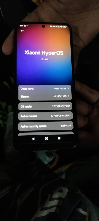 XIAOMI(Red me note)12 8/128