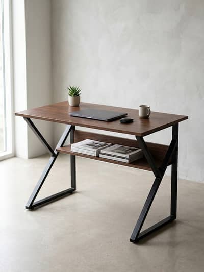 Computer Table 2x4 Ft Iron Frame Powder Coated Study Desk