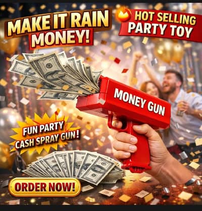 Super Money Battery GUN Cash Rain Toy – Automatic Cash Shooting