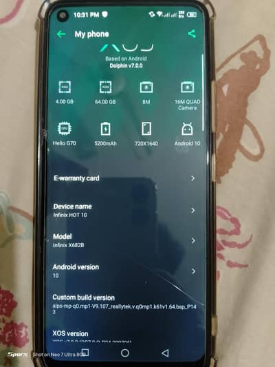 Infinix hot 10 play 4/64 GB# 03067155490