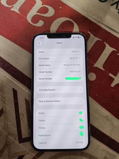 iPhone 12 pro max l non pta . 10/10 condition . water pack factory un.