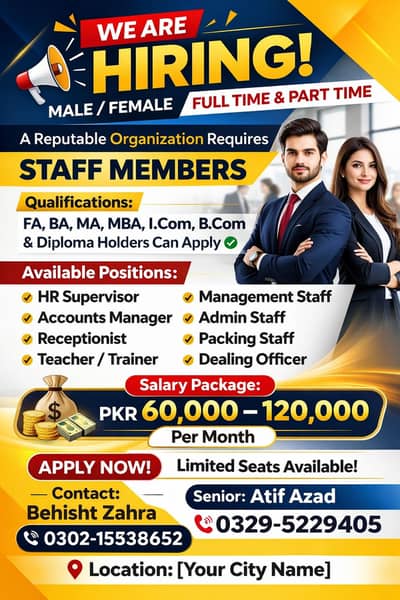 Required staff. . . .