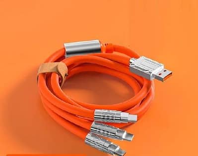 120W Super Fast 3-in-1 Charging Data Cable (IOS + Micro USB + Type-C)