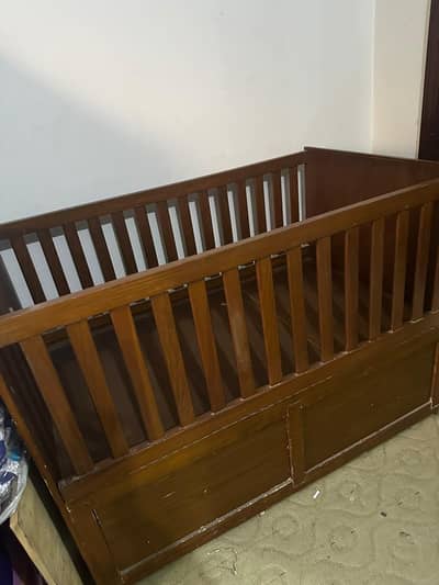 Baby Crib for sale. Wooden Baby Cot