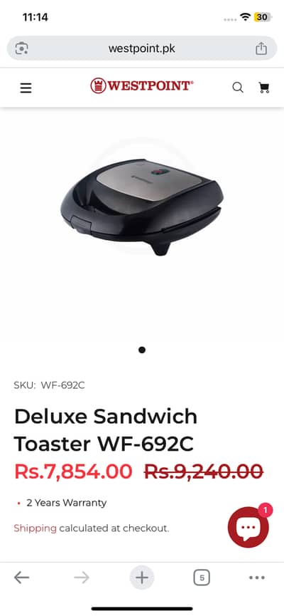 Brand new box pack sandwich maker