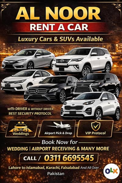 Car Rental Service in Lahore – Luxury & Economy Cars Available