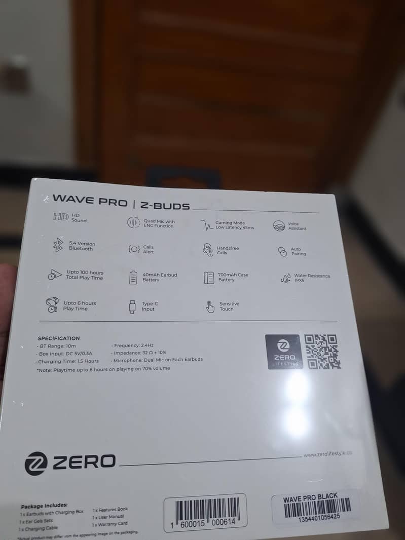 ZERO Wave pro buds box pack 1