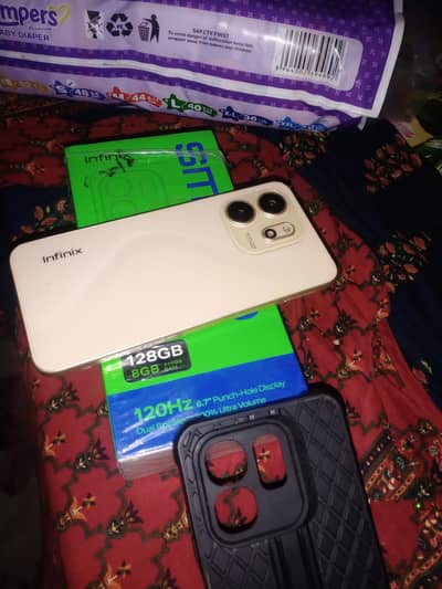 infinx smart 9 one hand use waytre bhi ha box chagar sat ha