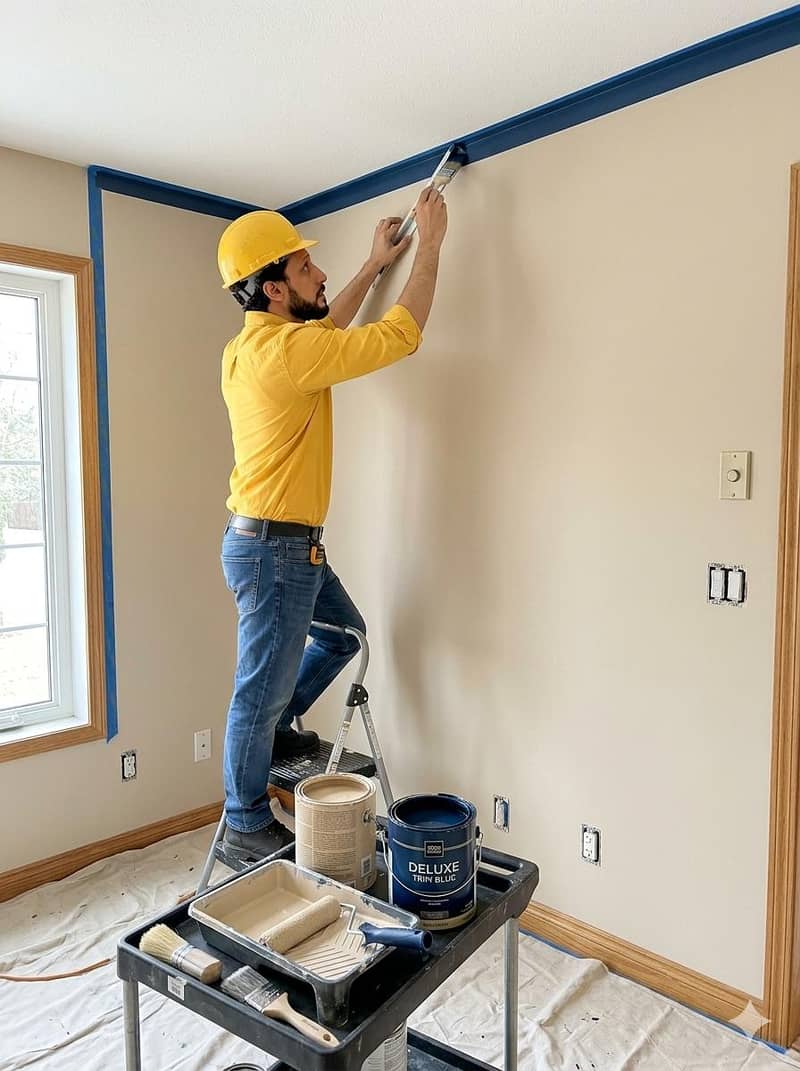 “تجربہ کار ہاؤس پینٹر | ڈسٹیمپر | پُٹی | مکمل روم فائنشنگ” 1