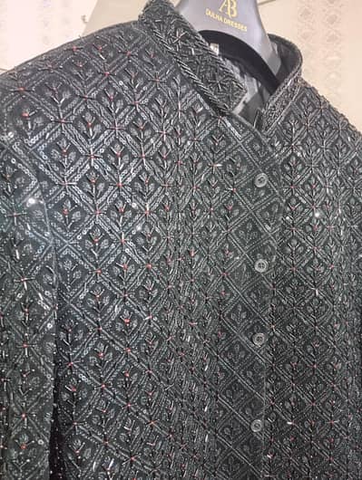 Black Katdana Sherwani