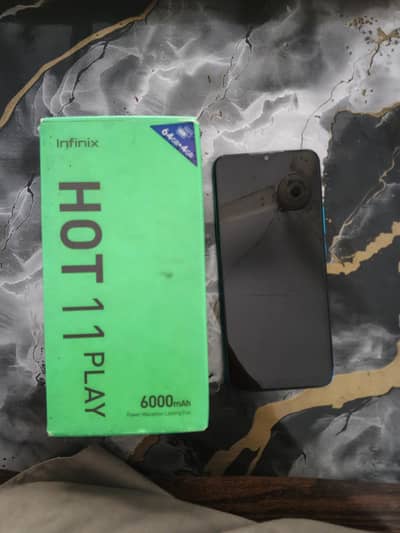 Infinix hot 11 play with box  4 64 all ok