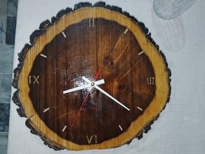 Wooden hand made clock premium quality for sale