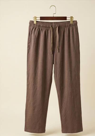 Premium Cotton Blend Relaxed Fit Trousers – Mocha Brown
