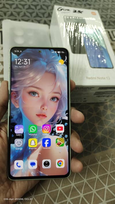 REDMI NOTE 13 for sale 8/256 GB New Condition