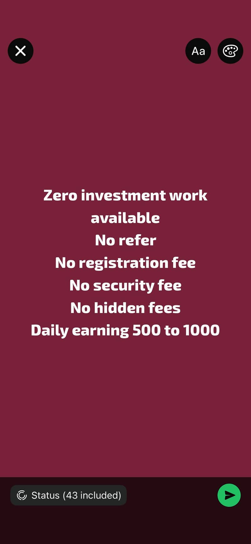 Zero involvement work 0