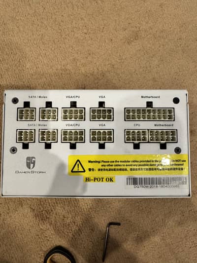 Deepcool 750w White Power Supply, Fully Modular (with all cables)