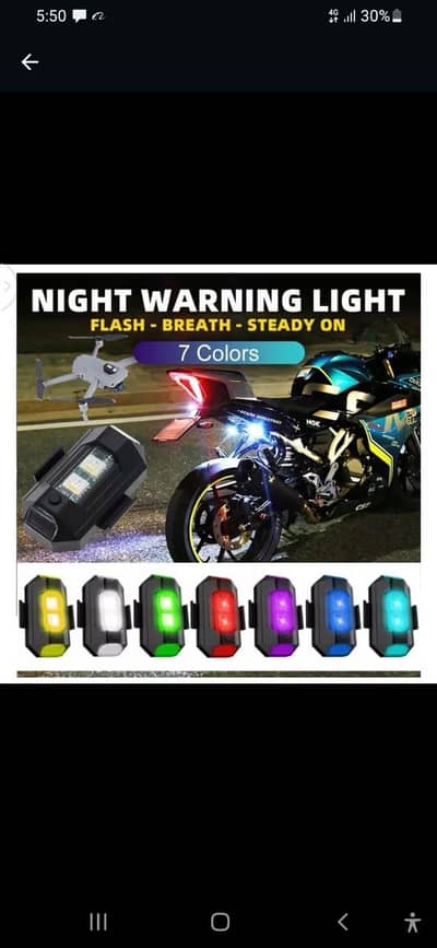 7-color LED aircraft-style strobe lights are versatile, rechargeable
