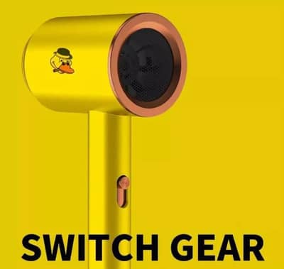 Yellow 2-Speed Hair Dryer for Smooth Shiny Hair