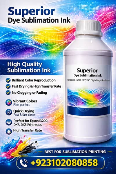 Subli Mashan Sublimation Ink – Bright & Long-Lasting