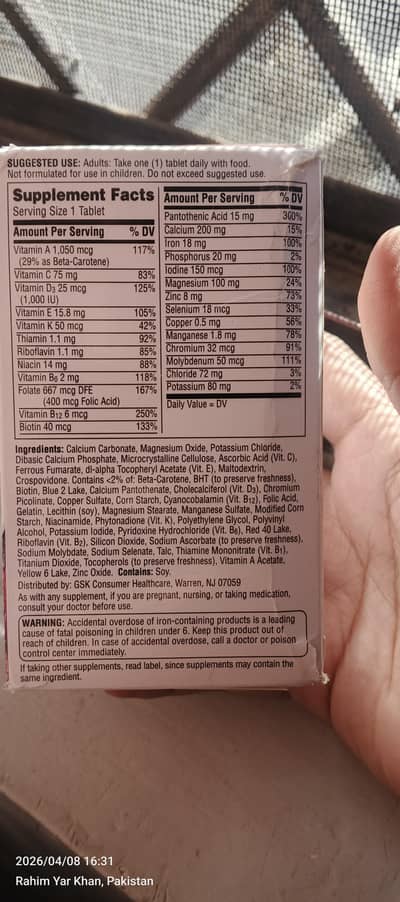 Centrum Women Multivitamin Imported