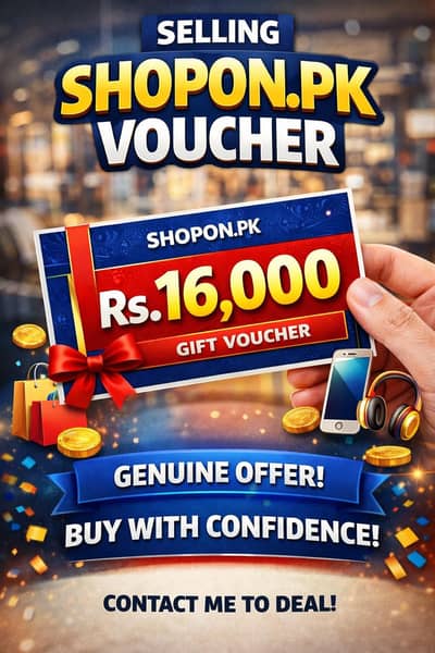 Shopon. pk Gift Card Worth Rs. 16,000 – Selling at Rs. 14,500