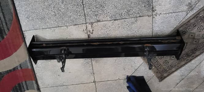 Spoiler for a modified vehicle.