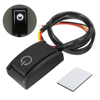 12V Push Button Background Indicator Lights for Fog Lights DRL