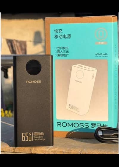 Romoos power Bank 40000mah 65 watt Fast