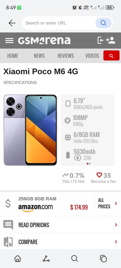 Non pta xiomi poco m6 8+8/256