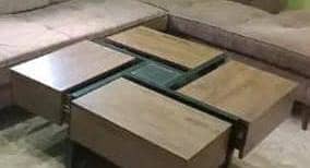 slide table with 4 doror pure wooden