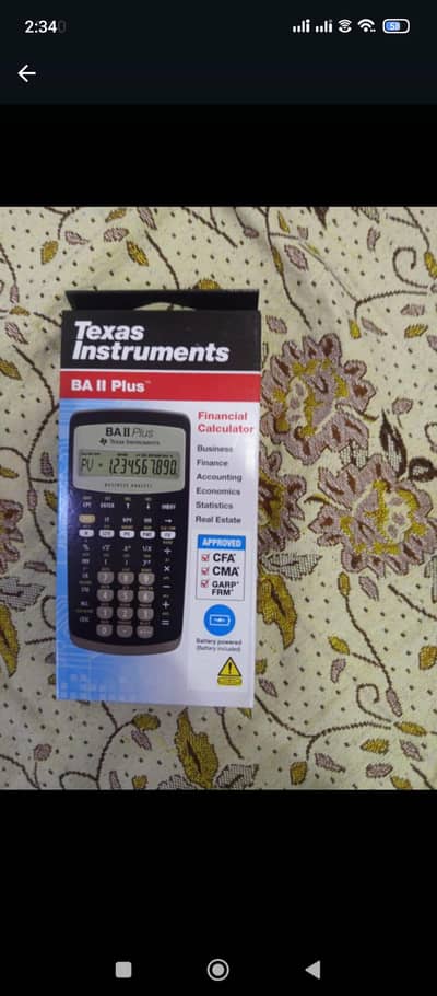 Texas Instruments BA II Plus Financial Calculator