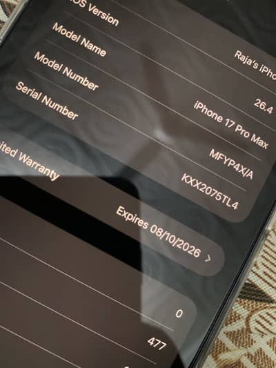 Iphone 17 pro max (256gb) Pta approved