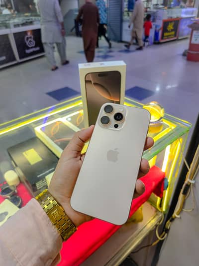 16 Pro Max 256GB PTA Approved Dual Sim 5G Desert Titanium